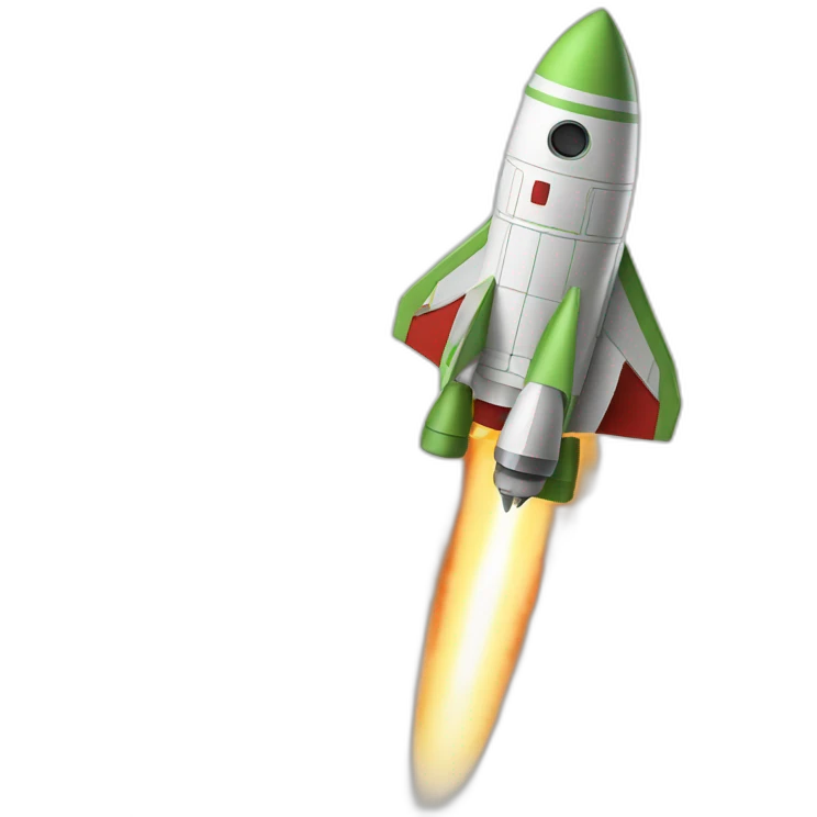 rocket with front replaced with yoda head emoji