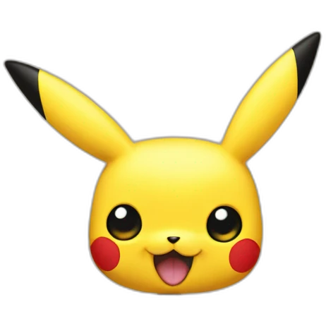 pikachu head on a fork emoji