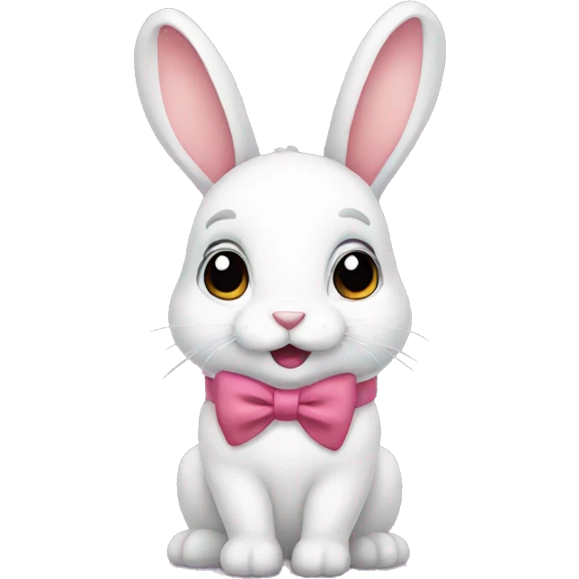 Bunny with a bow emoji