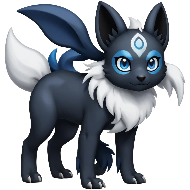 Absol-Umbreon-Fakémon-hybrid-creature (full body)  emoji