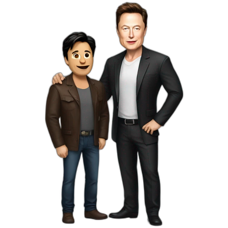 Elon musk with shahrukh khan emoji