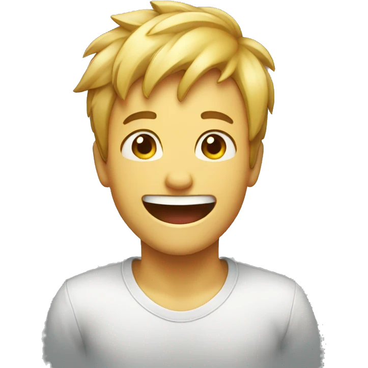 Boy laughing hard emoji