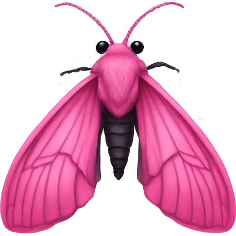 Pink death moth emoji