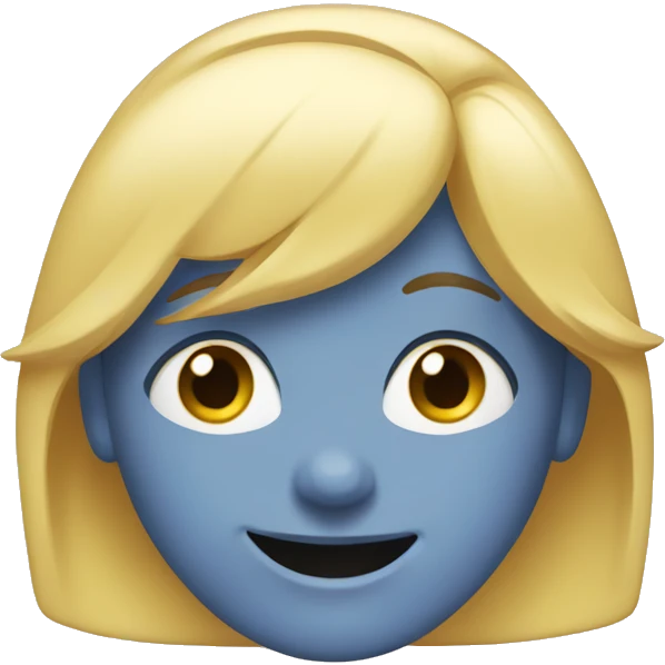 Happy face with blond hair  emoji
