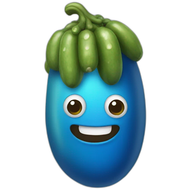 blue-pickle emoji