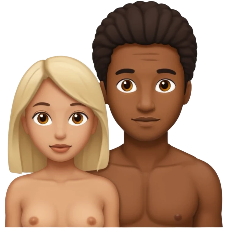 Black naked guy sucking naked girls breasts emoji