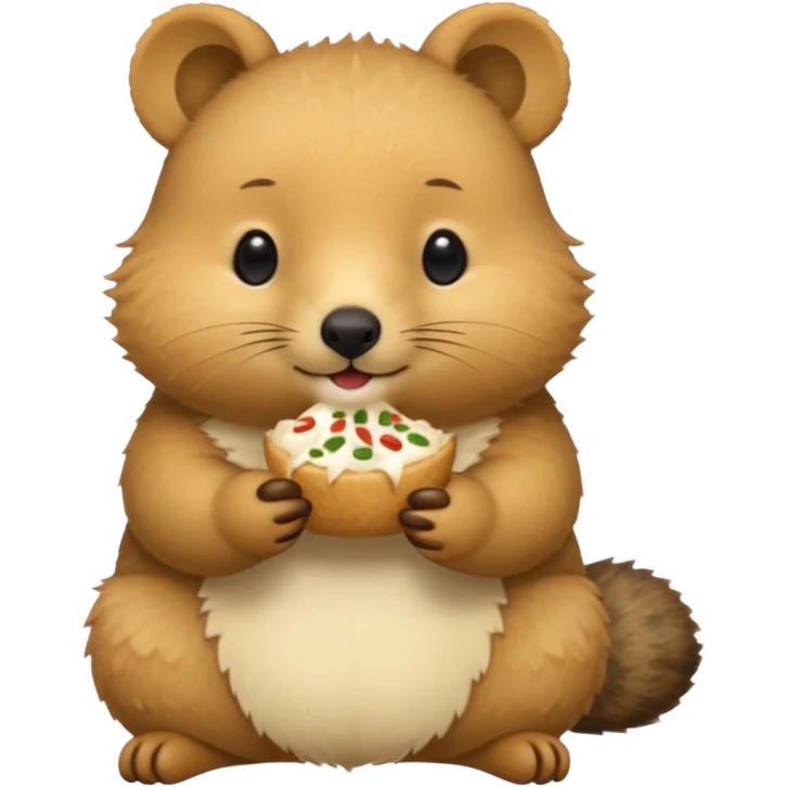 quokka eating Bánh Cuốn emoji