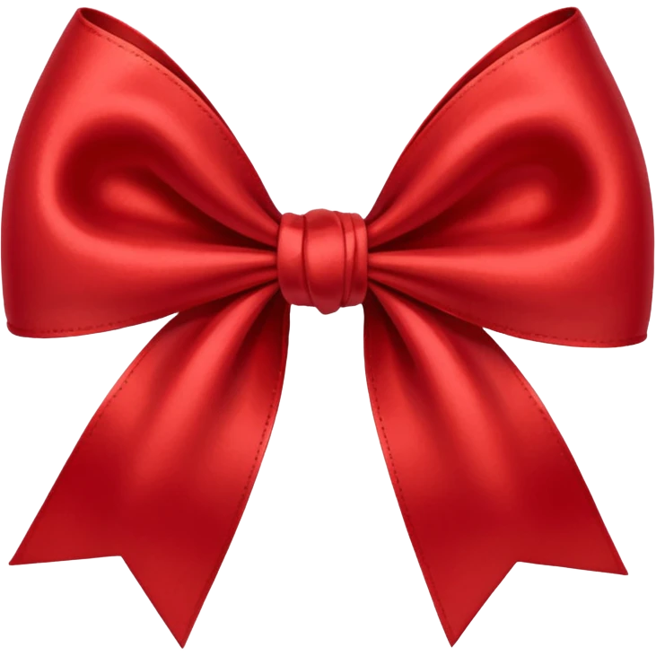 soft red bow emoji