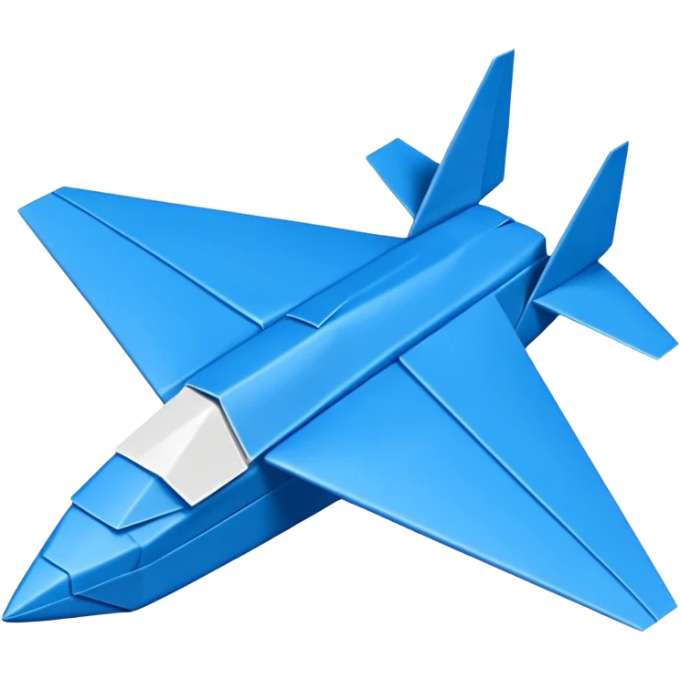 Blue origami plane emoji