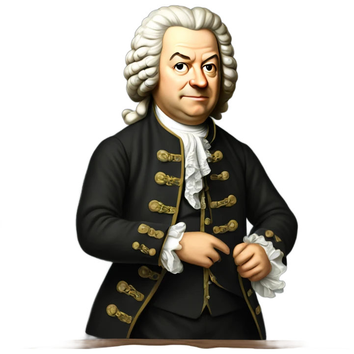 Johann Bach Standing chalkboard emoji