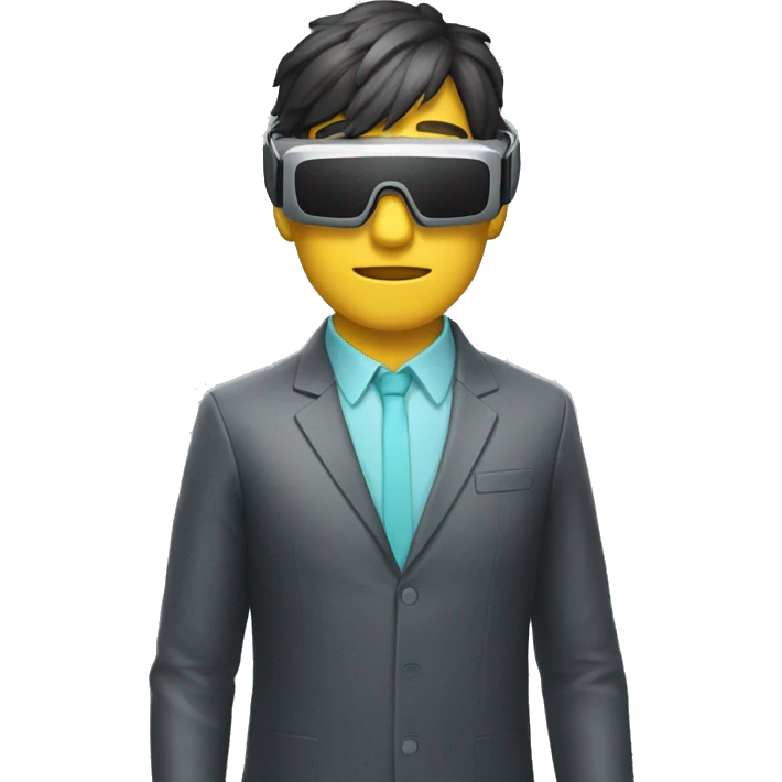 persona con gafas de realidad virtual emoji