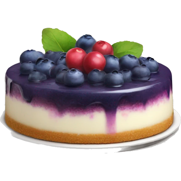 Blueberry cheese cake emoji