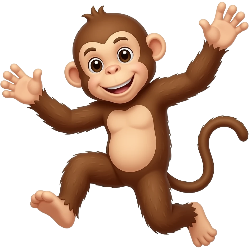 Monkey jump emoji