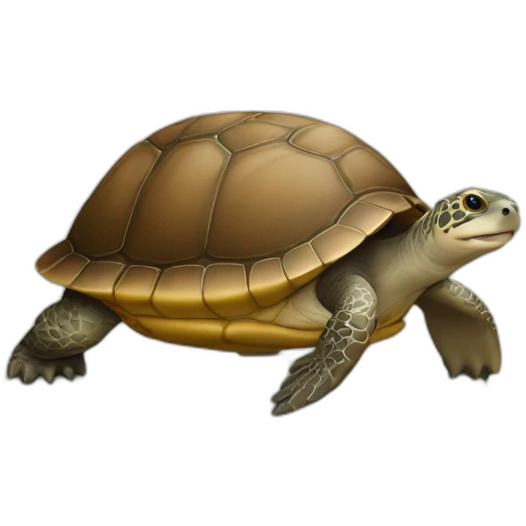 Tortue sur une loutre emoji