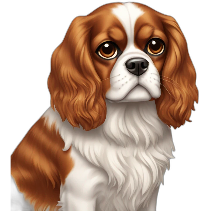 dog Cavalier King Charles Spaniel full height emoji
