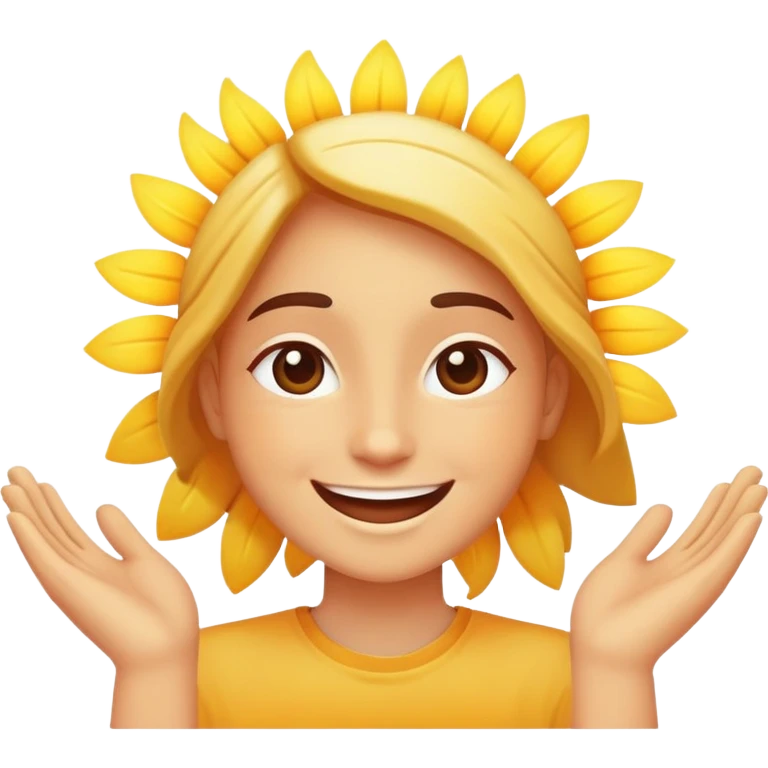happy person with sunshine and positive vibes emoji