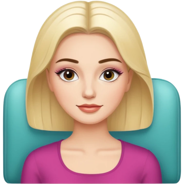 lady is relaxing (lash and brows salon) emoji