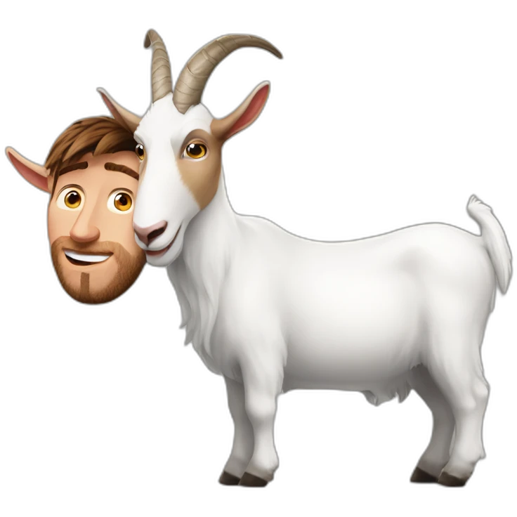 Messi sur un goat emoji