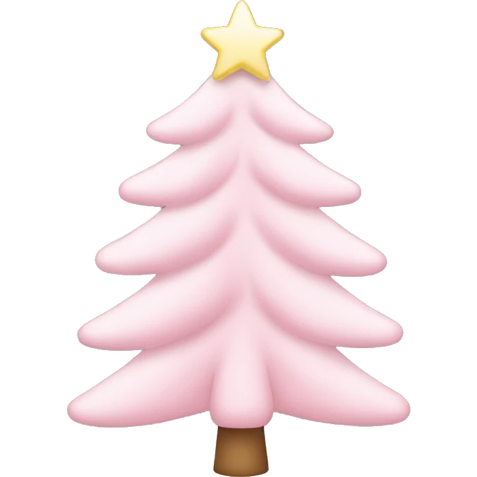 Light pink Christmas tree emoji
