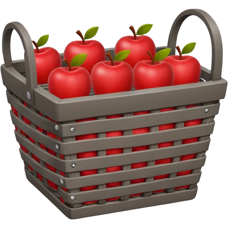 Gray Square Apple Basket emoji
