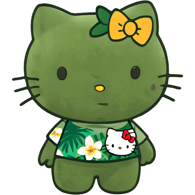 Tan Hawaii hello kitty  emoji