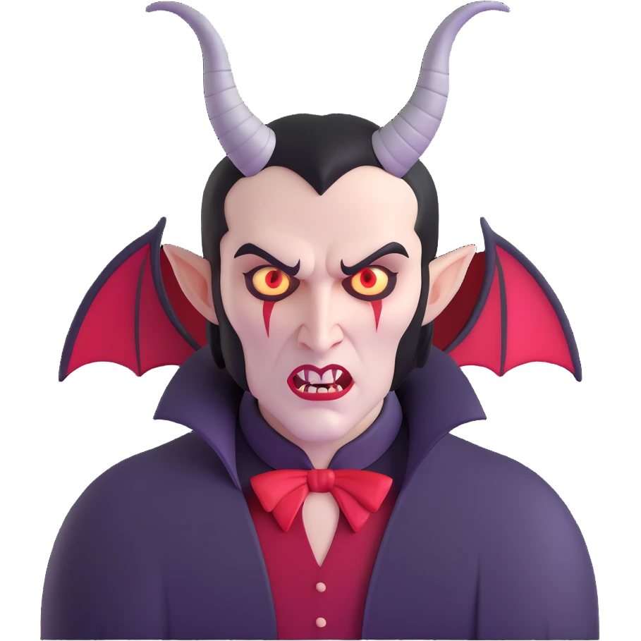 Vampire with demonic horns emoji