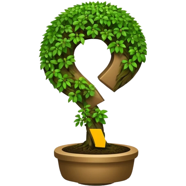 Bonzai with a question mark shape  emoji