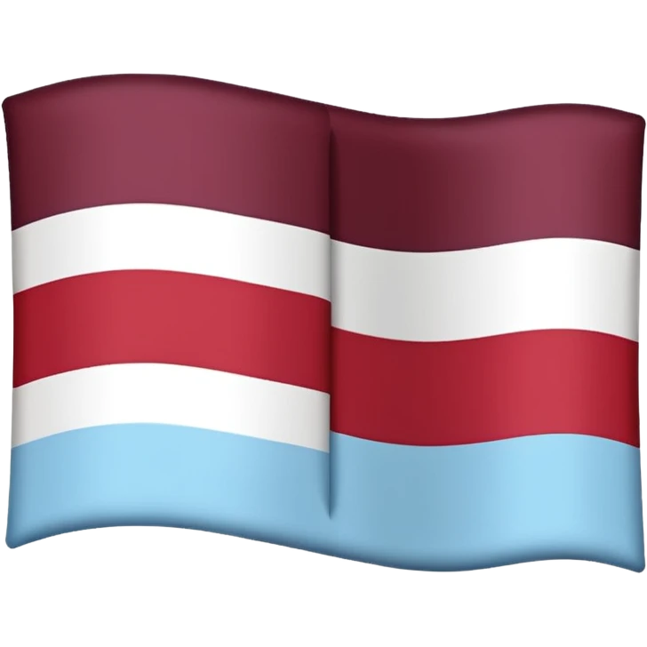 Austria flag with dark burgandy and light blue colour instead  emoji