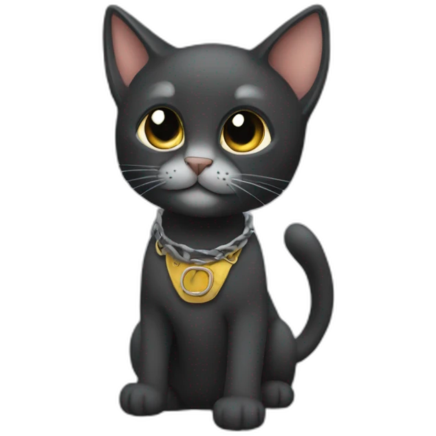 gato negrometalero emoji