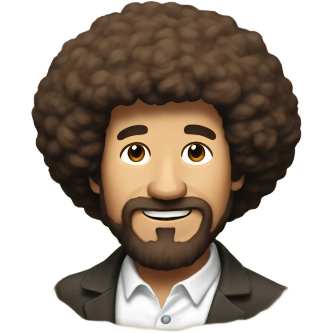 Bob Ross painting portrait of taco emoji