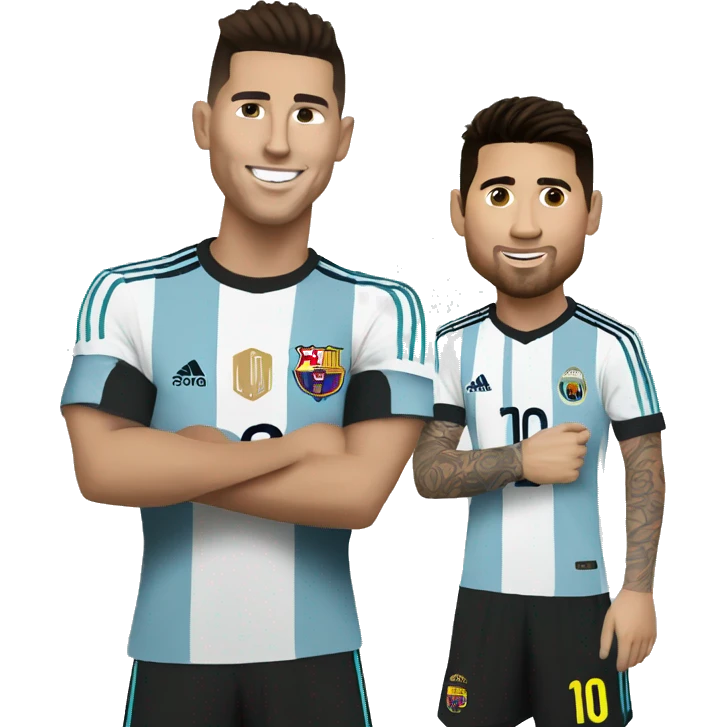 ronaldo with messi emoji