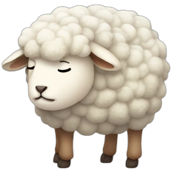 Sleepy sheep emoji