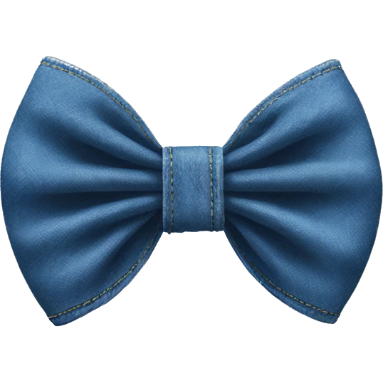 Denim bow emoji