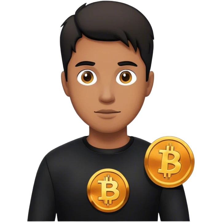 lego homme vêtement noir bitcoin emoji