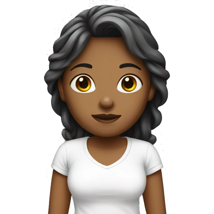 girl with white tshirt emoji