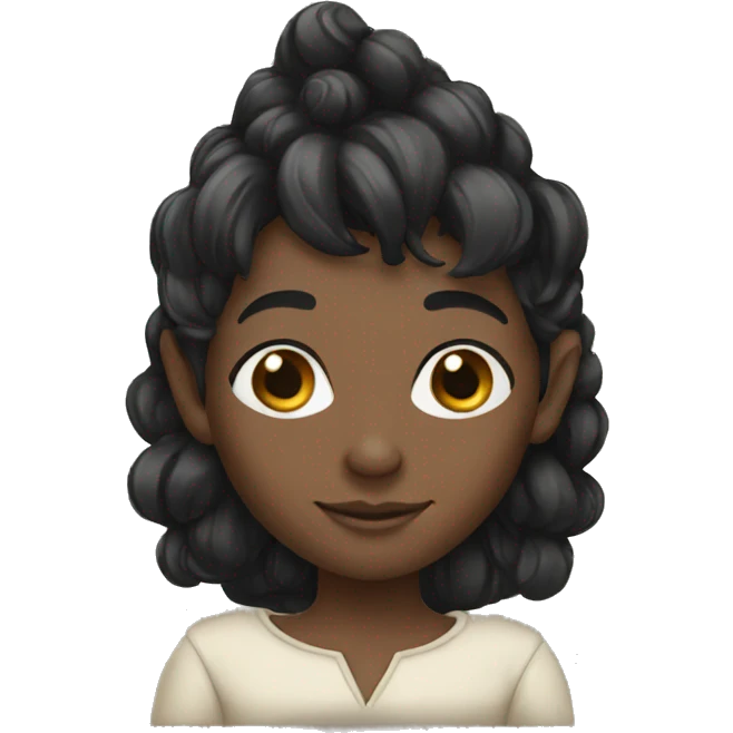 black hair elf emoji