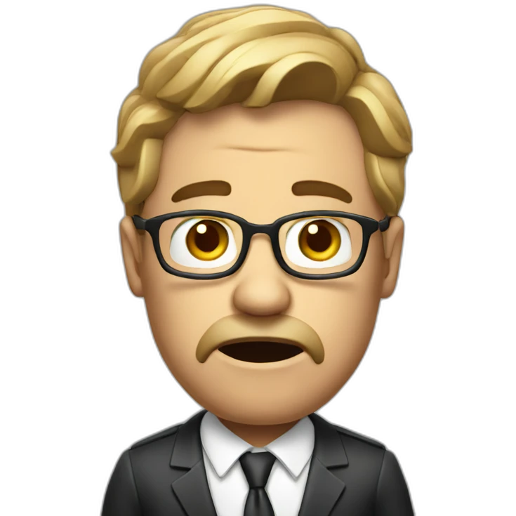A frustrated lawyer emoji