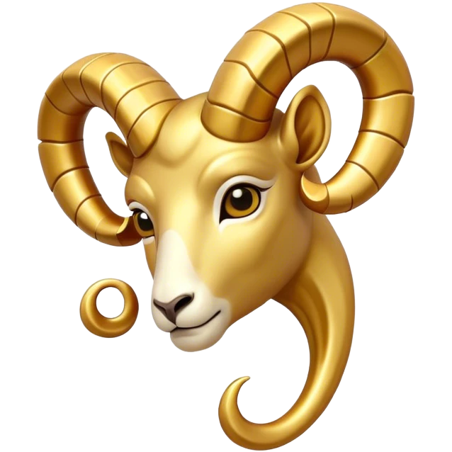 Golden Aries sign without background  emoji