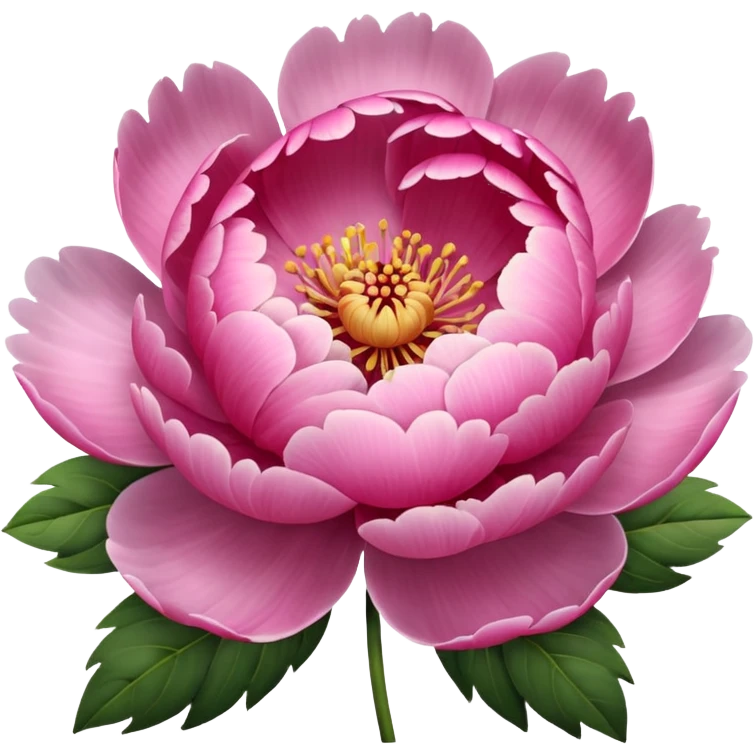 Pink peony flower emoji