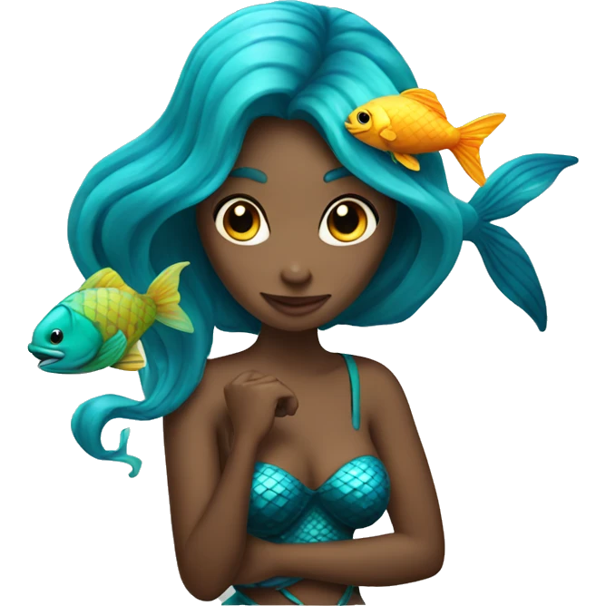 Mermaid w a fish emoji