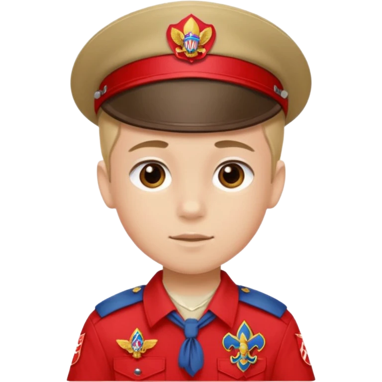 piluso de boyscout con detalles en rojo emoji