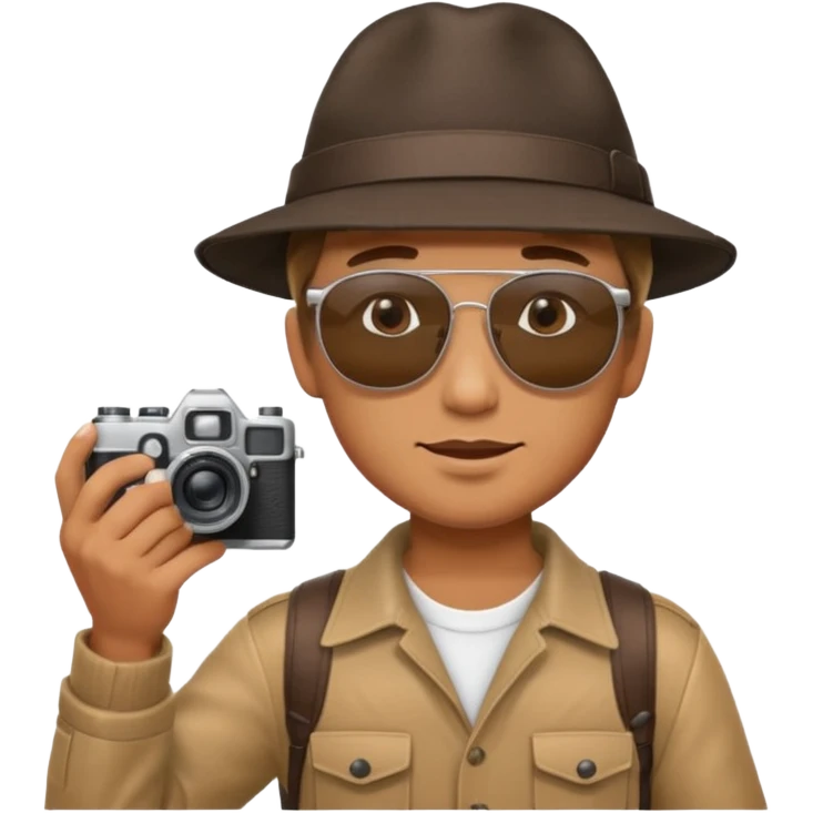 man hold film Camera on his shoulder emoji