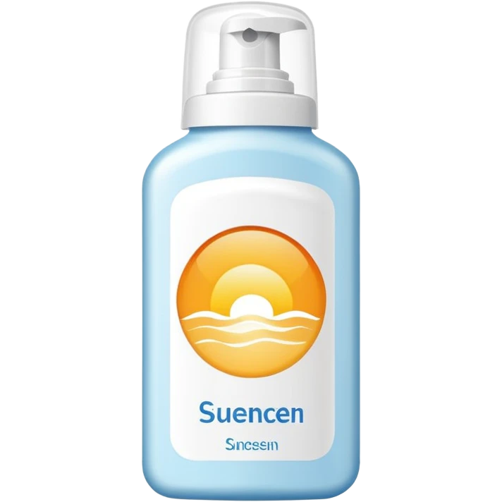 Sunscreen bottle that looks professional and nice and good emoji