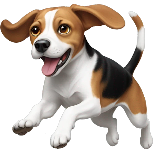Jumping beagle  emoji