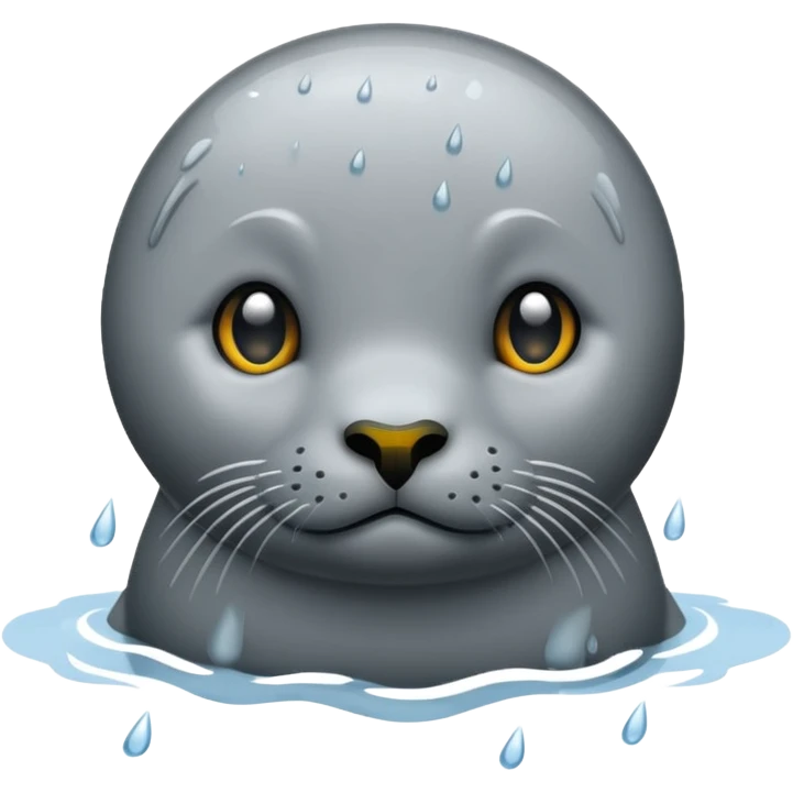 Seal in the rain emoji