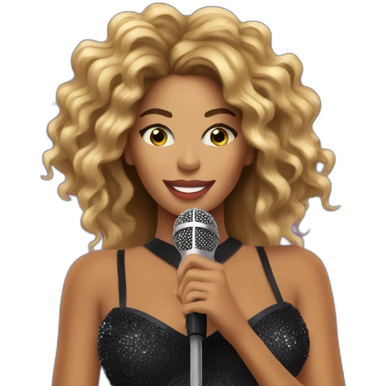 Concert beyoncé singing in mic emoji