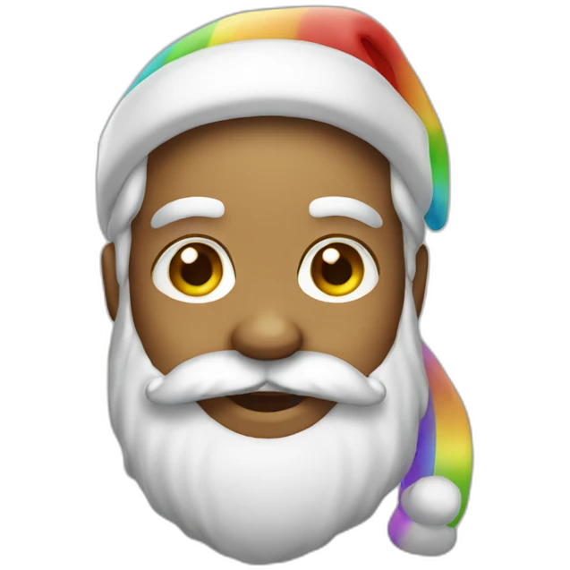 Santa with Rainbow beard emoji