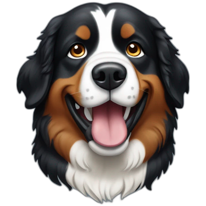 Bernese Mountain Dog playing emoji