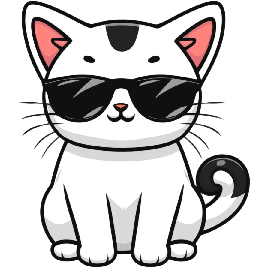 Cat with sunglasses emoji