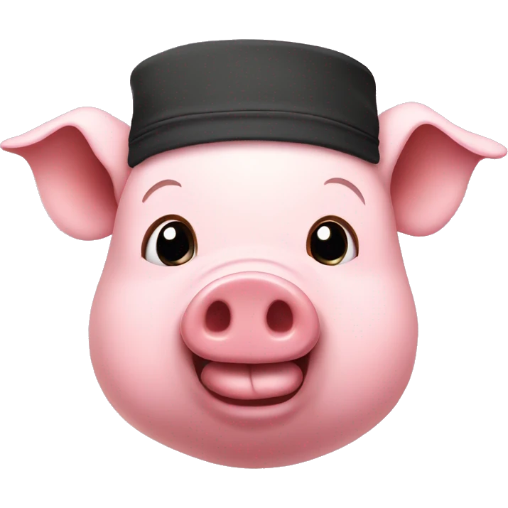 Pig with a sweatband emoji